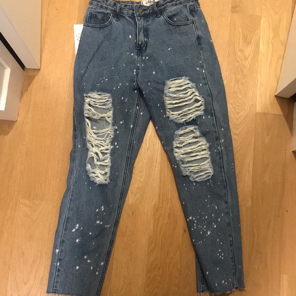 Beach Flicker Distressed Mom Jeans from SikSilk - Picture 4 of 7